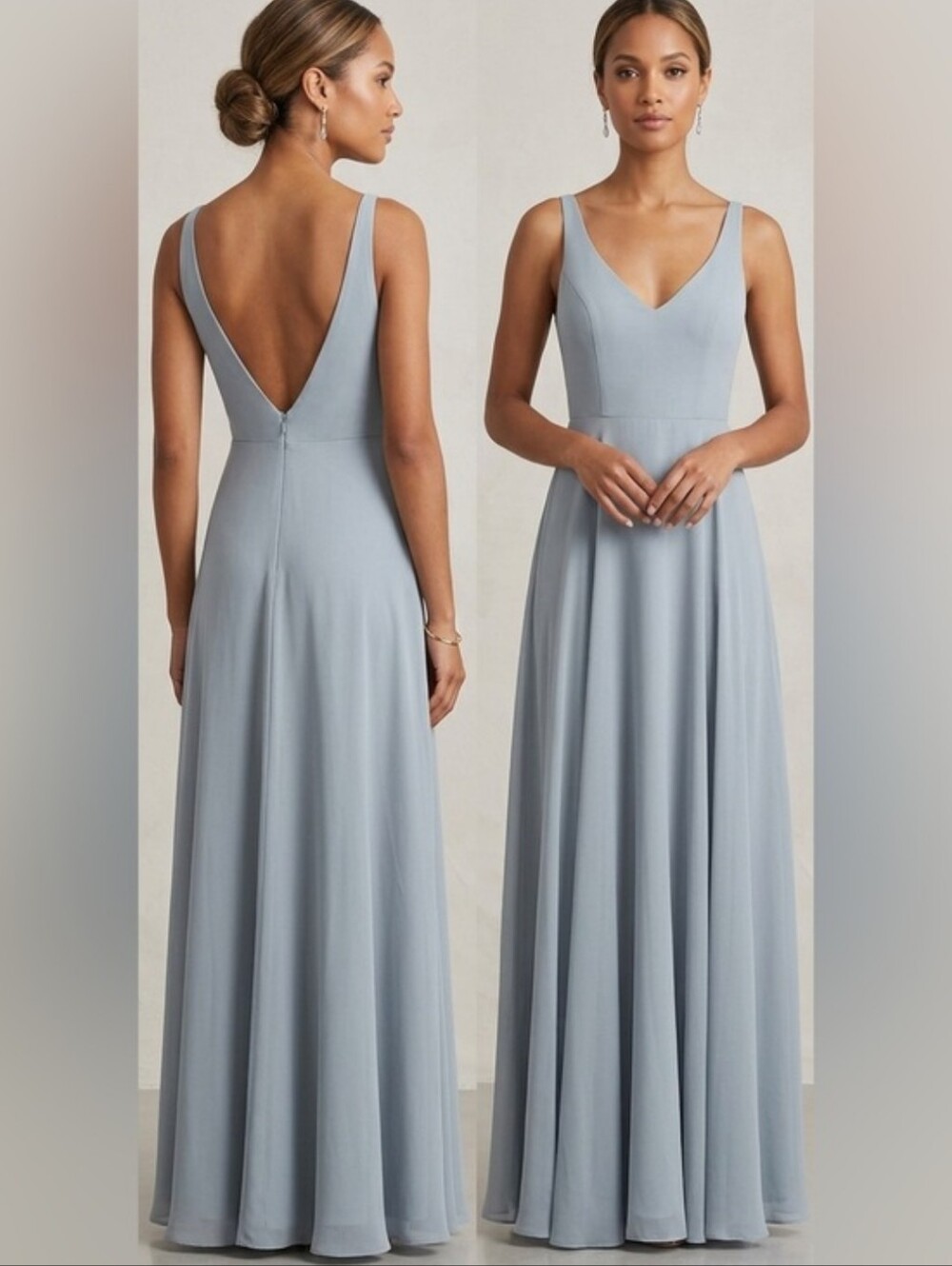 show Me Your Mumu Long Belted Dress Light Blue Wedding Guest Large Sleeveless